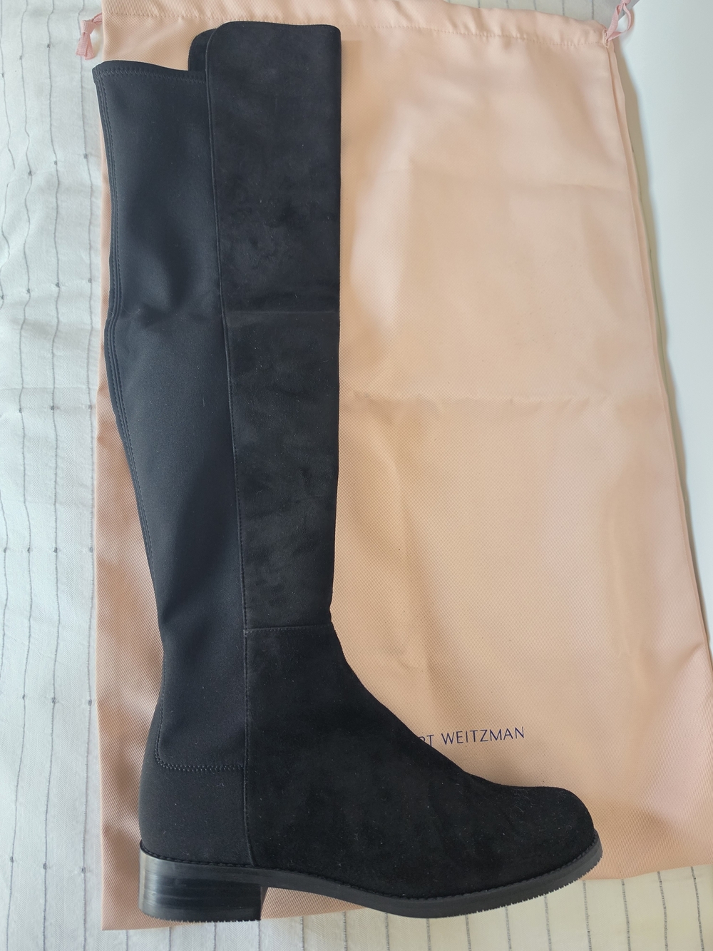 NIB 5050 Over-the-Knee Black Suede Boots - Stuart Weitzman